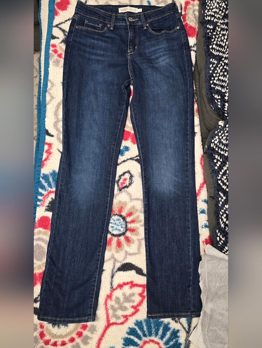 Signature by Levi Strauss Dark Indigo Straight Leg Jeans Size 26/30 Classic
